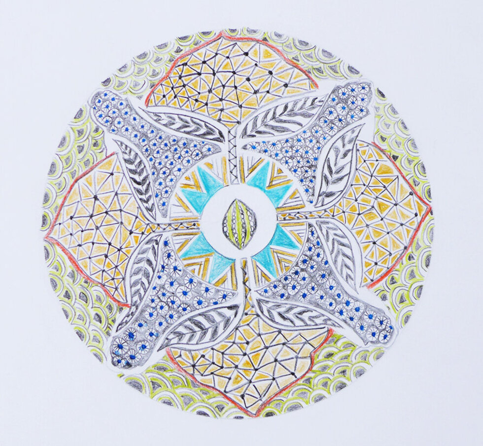 Mandala gemalt